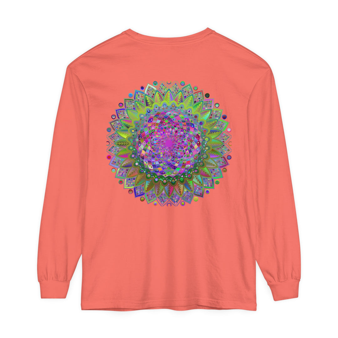 Colorful and intricate mandala design long sleeve t-shirt for everyone