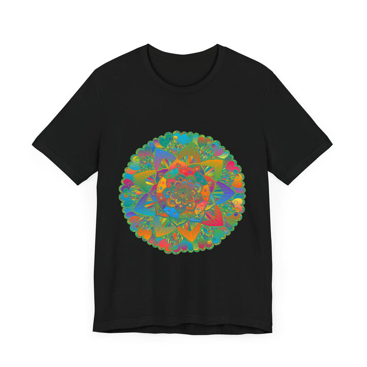 Colorful and intricate Vibrant Mandala Tee with a peaceful and tranquil design