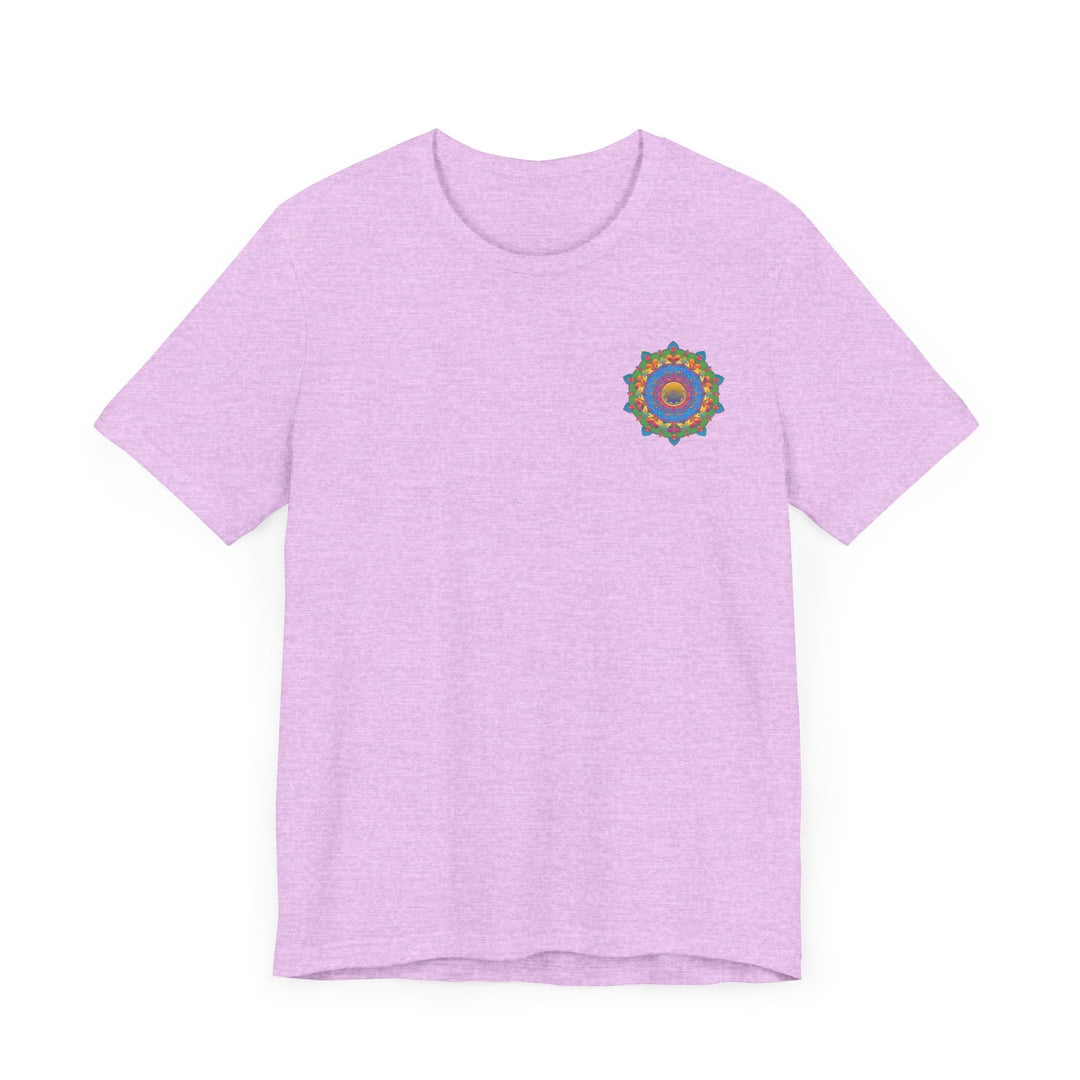 Vibrant Mandala Tee featuring intricate spiritual design for peace and harmony