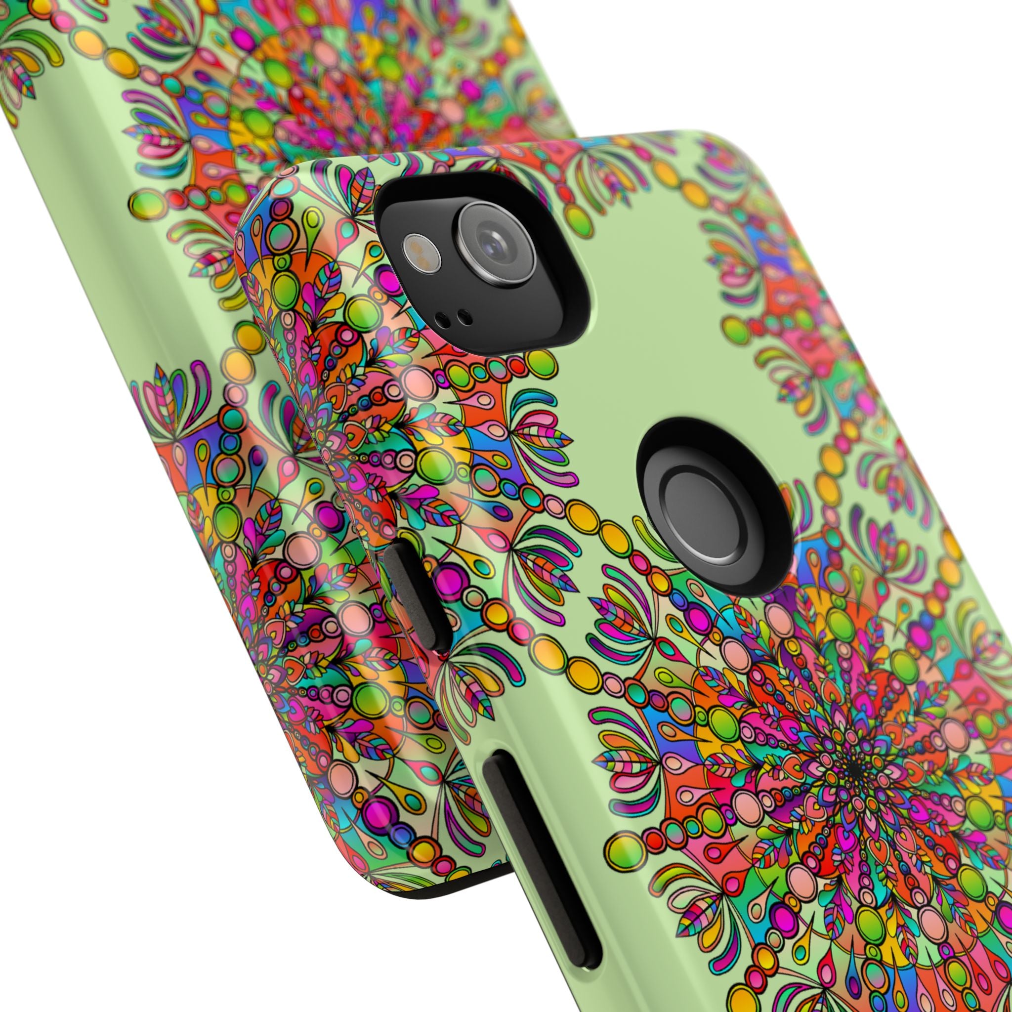 Custodia Vibrant Mandala per iPhone e Google Pixel | Custodie resistenti