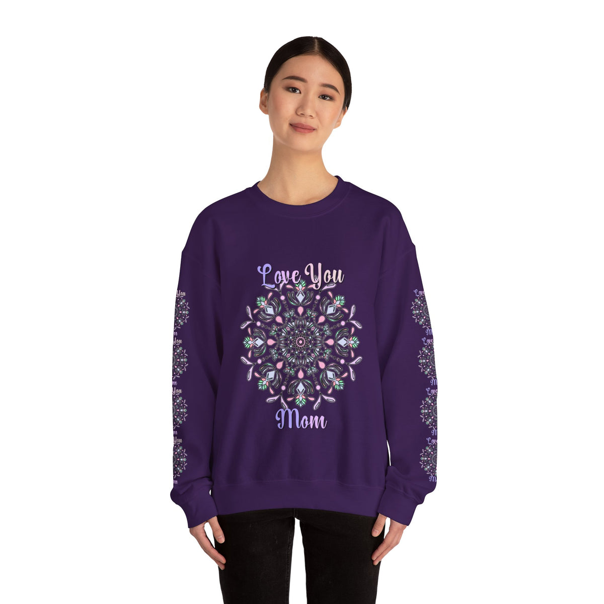Felpa Mandala "Mamma Potente" in Morbide Tonalità Pastello