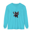 A watercolor illustration of a playful kitten printed on a high-quality, soft cotton t-shirt