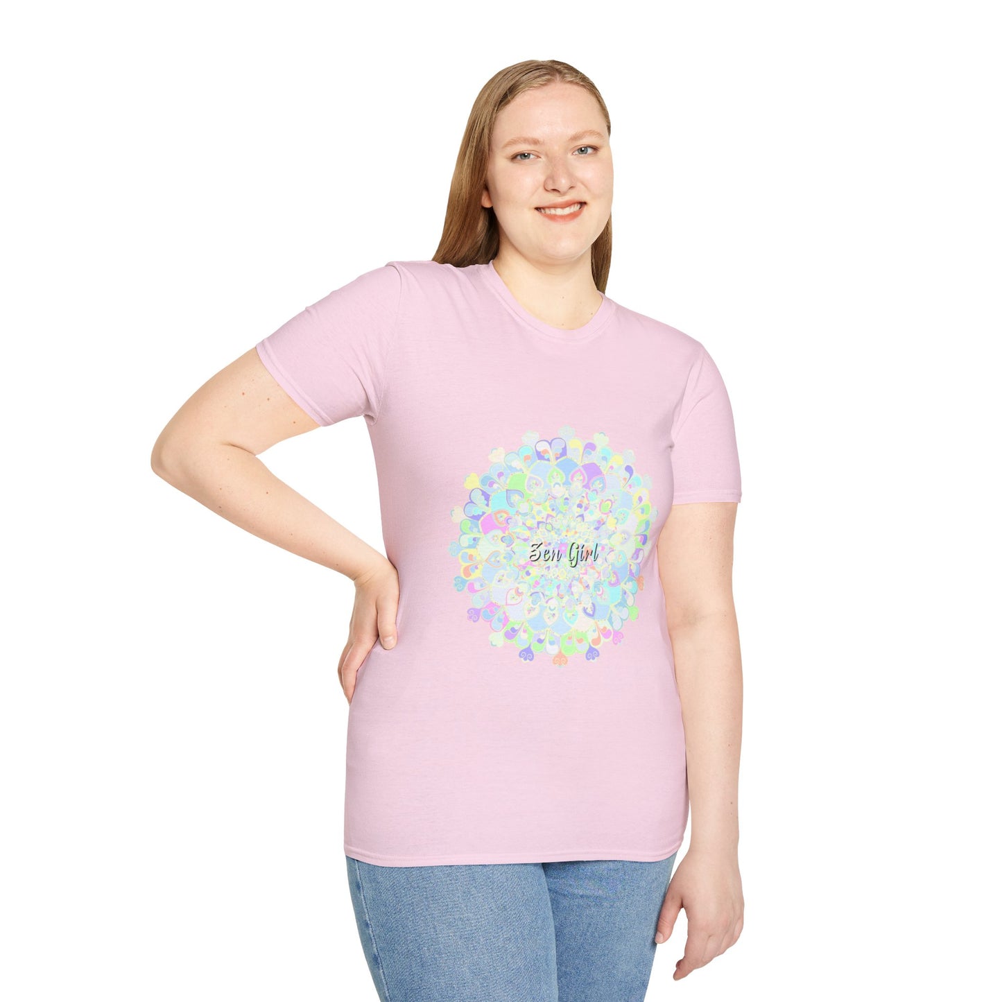 Fascinating Mandala T-shirt with an ornate and detailed floral motif