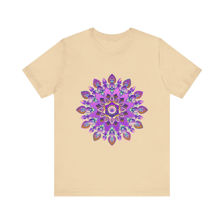 Beautiful purple and gold mandala design tee, perfect for spiritual individuals