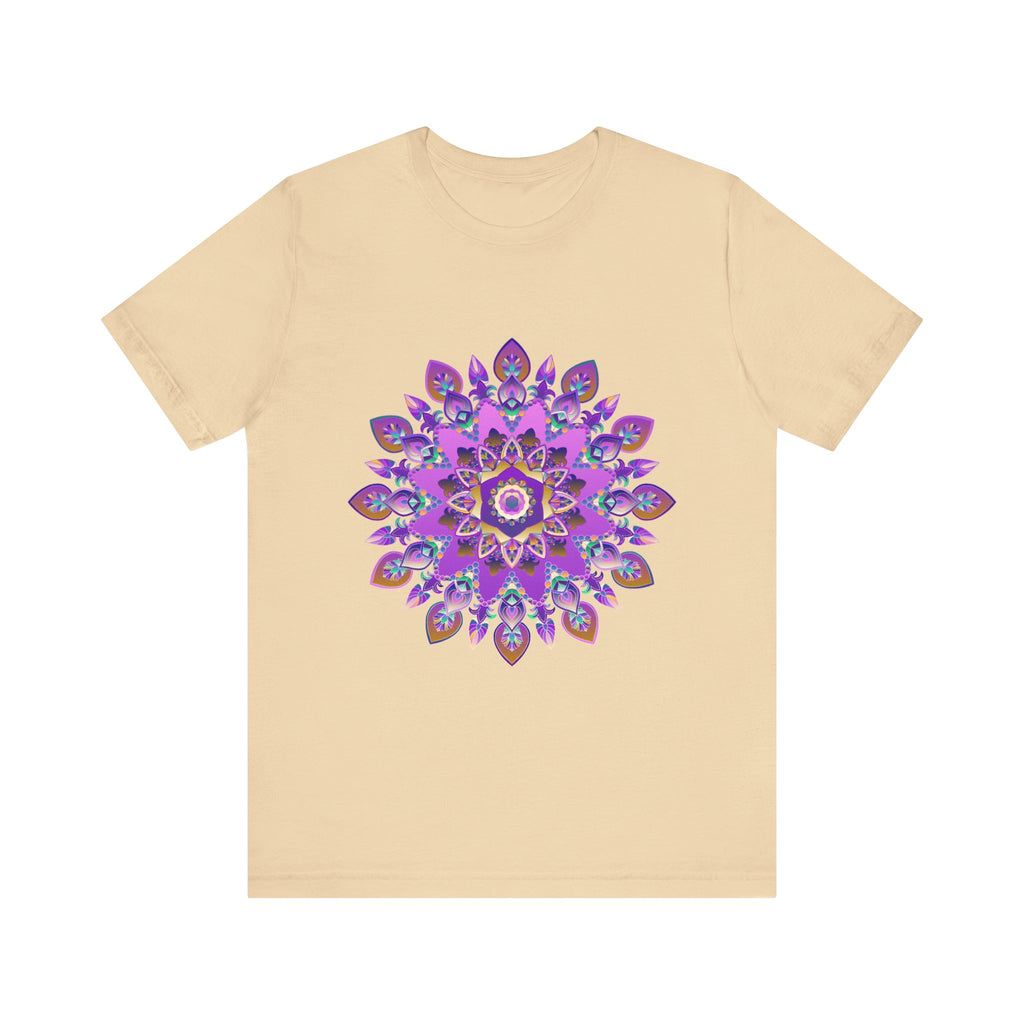 Beautiful purple and gold mandala design tee, perfect for spiritual individuals