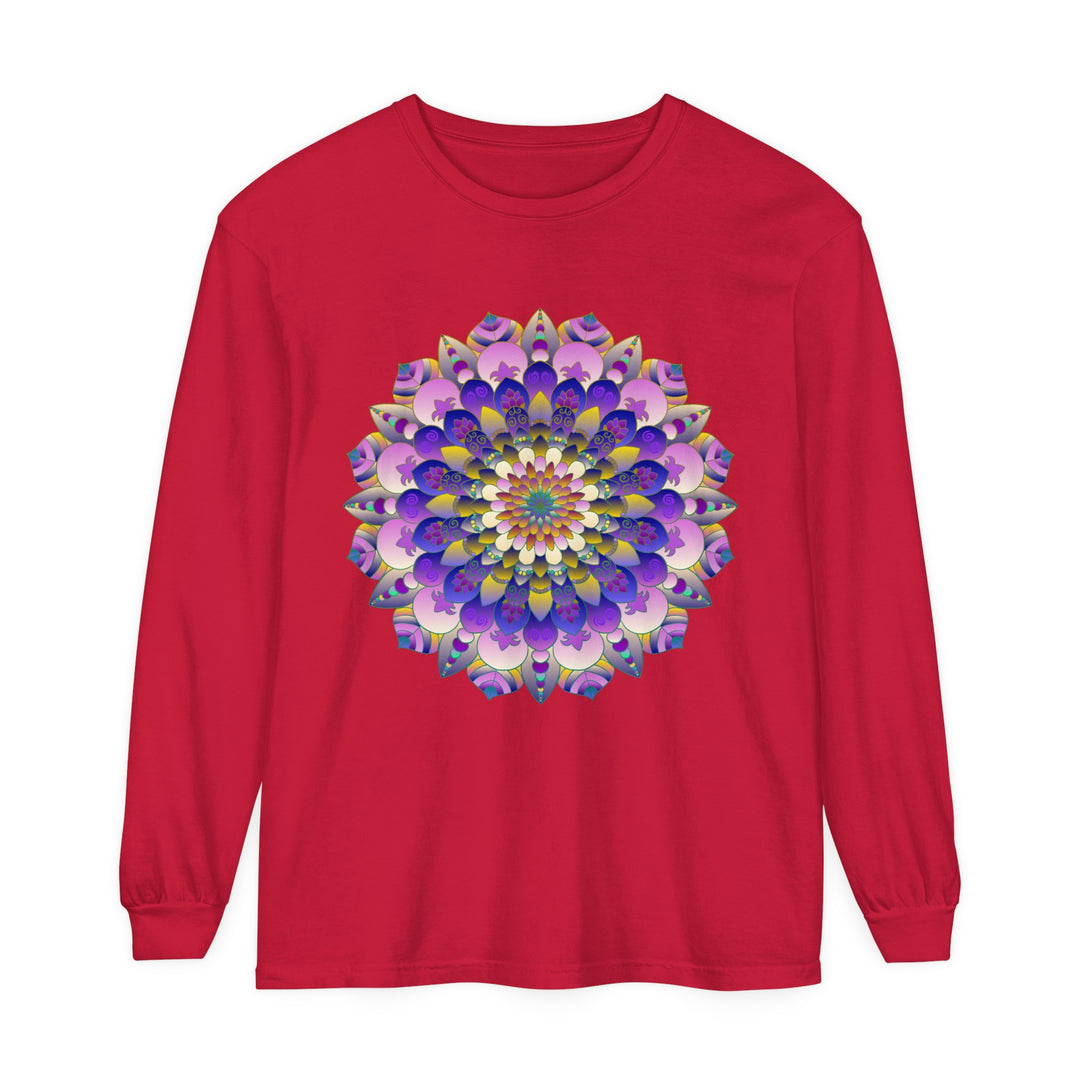 Colorful Mandala Long Sleeve T-Shirt - Psychedelic Art image 7