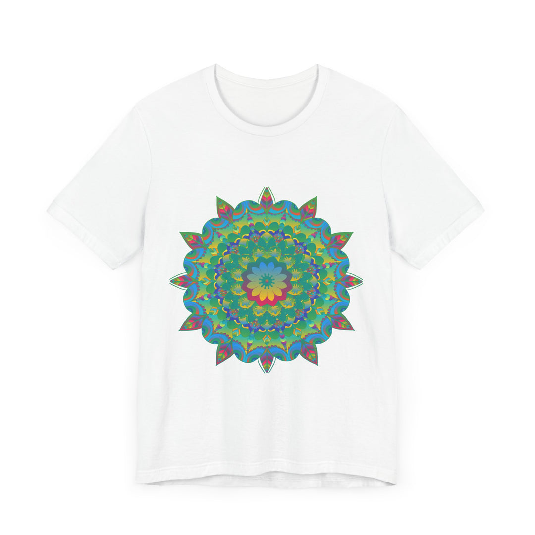 Psychedelic Mandala Tee - Vibrant Flower Design Alt Text 15