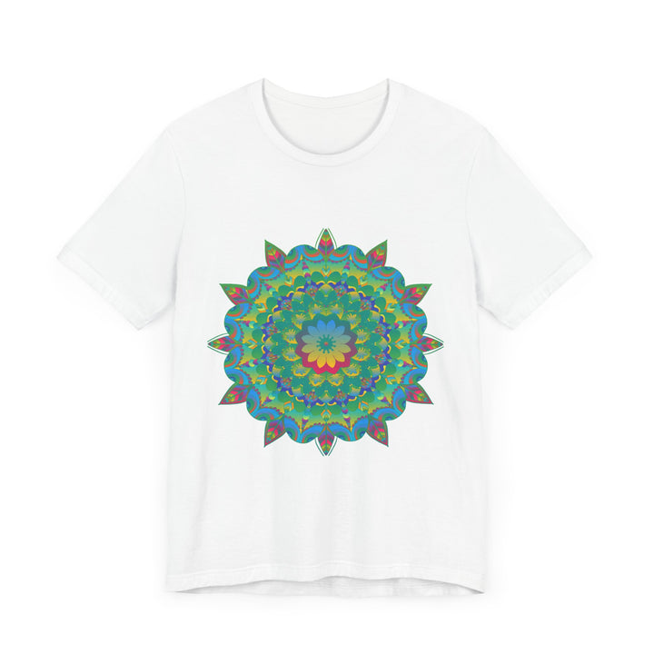 Psychedelic Mandala Tee - Vibrant Flower Design Alt Text 15