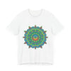 Psychedelic Mandala Tee - Vibrant Flower Design Alt Text 15