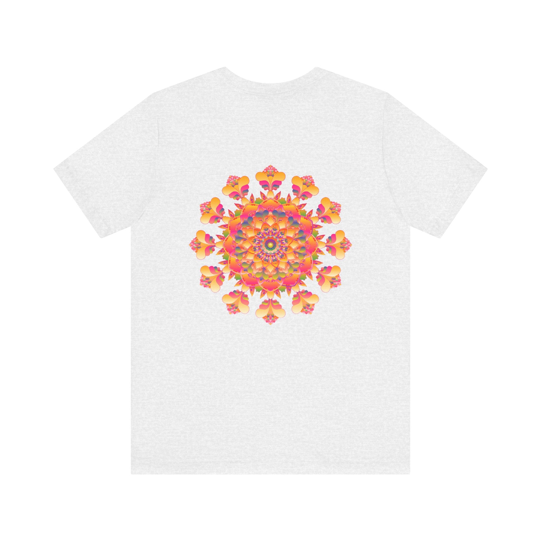 Vibrant Mandala Tee with beautiful lotus flower design for inner peace