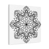 Exquisite Mandala Artwork in Black & White on stretched canvas