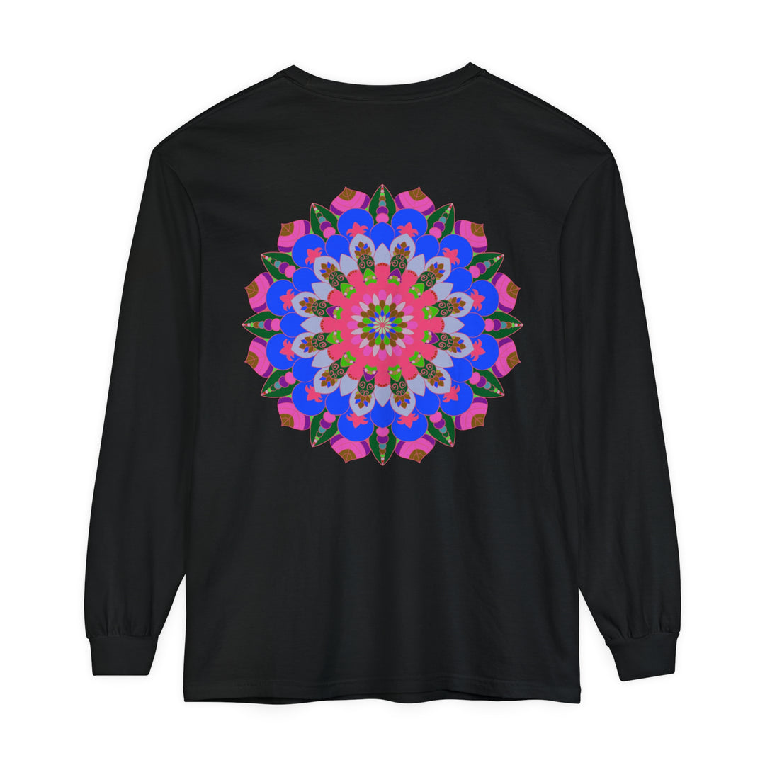 Colorful Mandala Long Sleeve T-Shirt in Whimsical Patterns