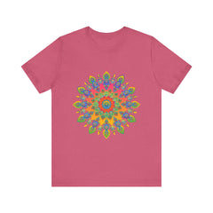 Colorful and detailed mandala design tee shirt, perfect for adding vibrancy to your wardrobe