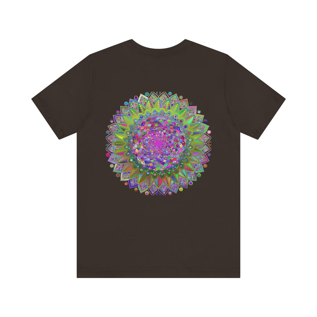 Colorful mandala tee symbolizing peace and spiritual growth