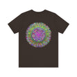 Colorful mandala tee symbolizing peace and spiritual growth