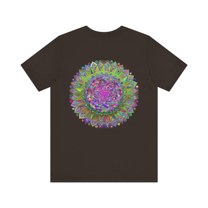 Colorful mandala tee symbolizing peace and spiritual growth