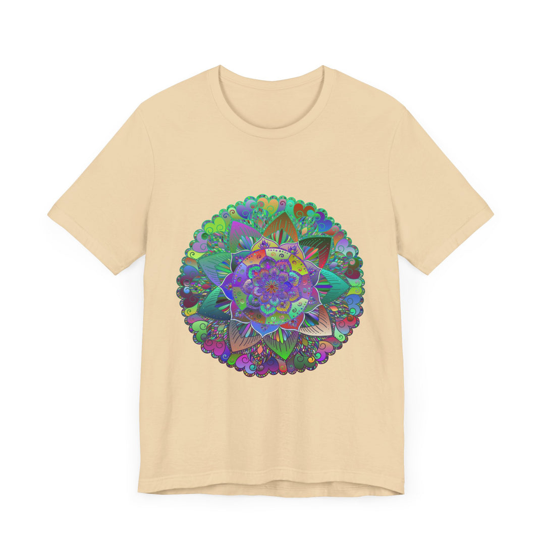 Vibrant Mandala Tee - Colorful & Psychedelic: A vibrant and colorful mandala design tee with a psychedelic pattern