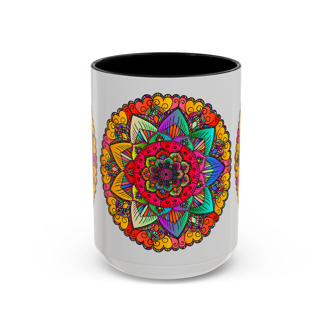 A beautifully crafted Mandala Art Mug featuring a colorful and intricate design