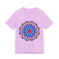 Vibrant Mandala Tee featuring colorful, intricate spiritual art design on a comfortable t-shirt