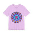 Vibrant Mandala Tee featuring colorful, intricate spiritual art design on a comfortable t-shirt