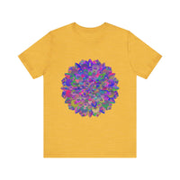 Vibrant Mandala T-Shirt featuring intricate spiritual art and colorful design