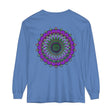 Intricate mandala design long sleeve t-shirt, perfect for both men and women