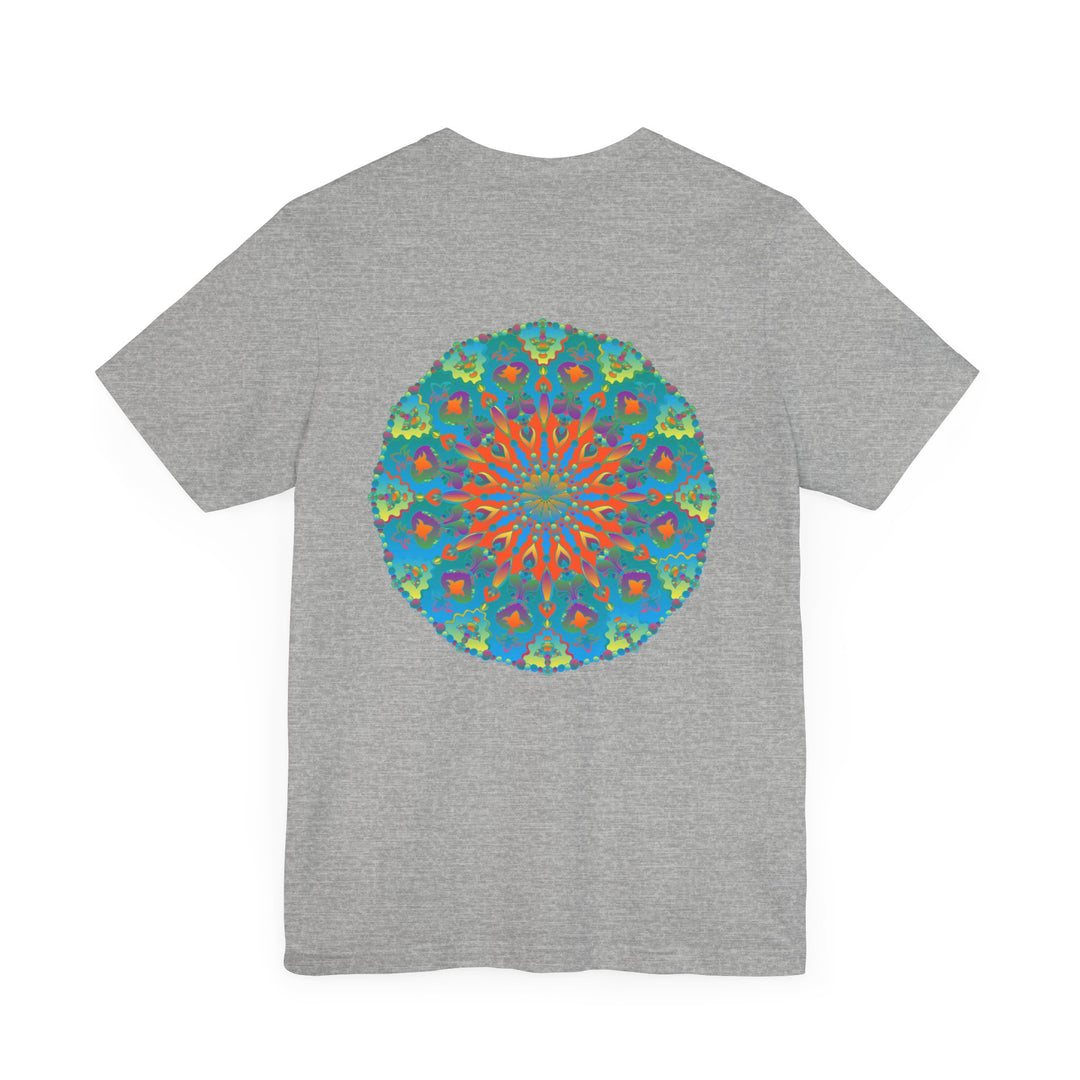 A close-up image of a Mandala Tee, featuring intricate spiritual designs symbolizing peace and harmony, perfect for meditation and mindfulness practices