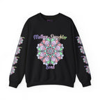 Felpa Girocollo Legame Madre-Figlia — Regalo di Famiglia Mandala Floreale