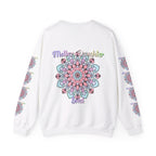Mother and daughter smiling and hugging while wearing the Mother-Daughter Bond Unisex Heavy Blend™ Crewneck Sweatshirt, the perfect birthday gift for mom