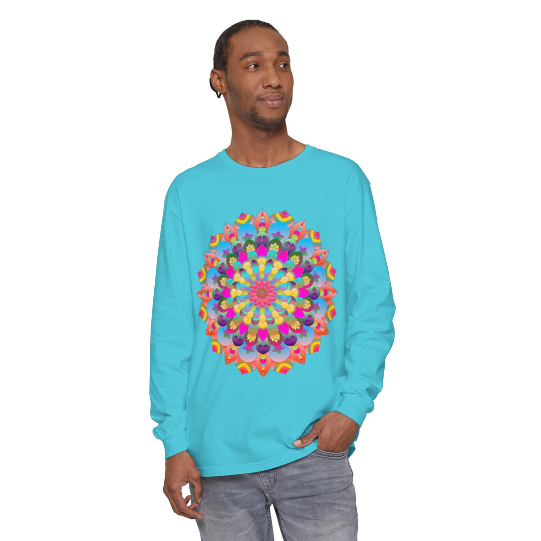 Colorful Mandala Long Sleeve T-Shirt - Psychedelic Art 40