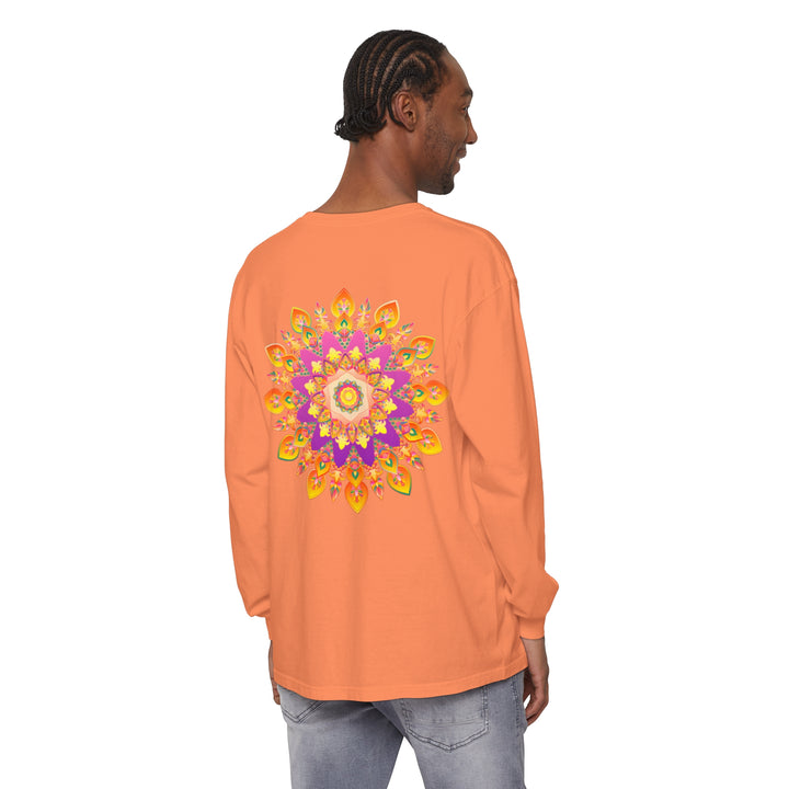 Colorful and intricate mandala design long sleeve t-shirt for everyone