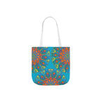 Canvas Tote Bag in Bright Tropical Colors for Summer Fun