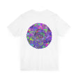 A colorful and intricate mandala tee with vibrant designs representing spiritual peace and harmony, perfect for expressing your inner tranquility and enlightenment