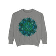 Teal and blue mandala sweatshirt with intricate design, perfect for casual and stylish wear