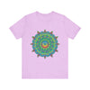 Psychedelic Mandala Tee - Vibrant Flower Design Alt Text 8