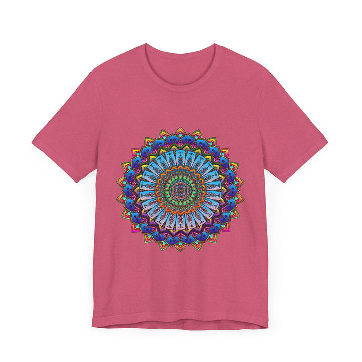 Vibrant Mandala Tee featuring a colorful and intricate design with intricate patterns and bright, eye-catching colors, perfect for adding a pop of vibrancy to any outfit