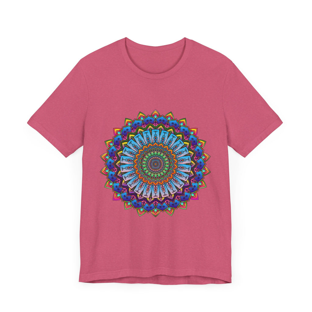 Vibrant Mandala Tee featuring a colorful and intricate design with intricate patterns and bright, eye-catching colors, perfect for adding a pop of vibrancy to any outfit