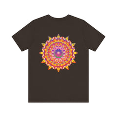 Vibrant mandala t-shirt with a bold and vibrant mandala pattern