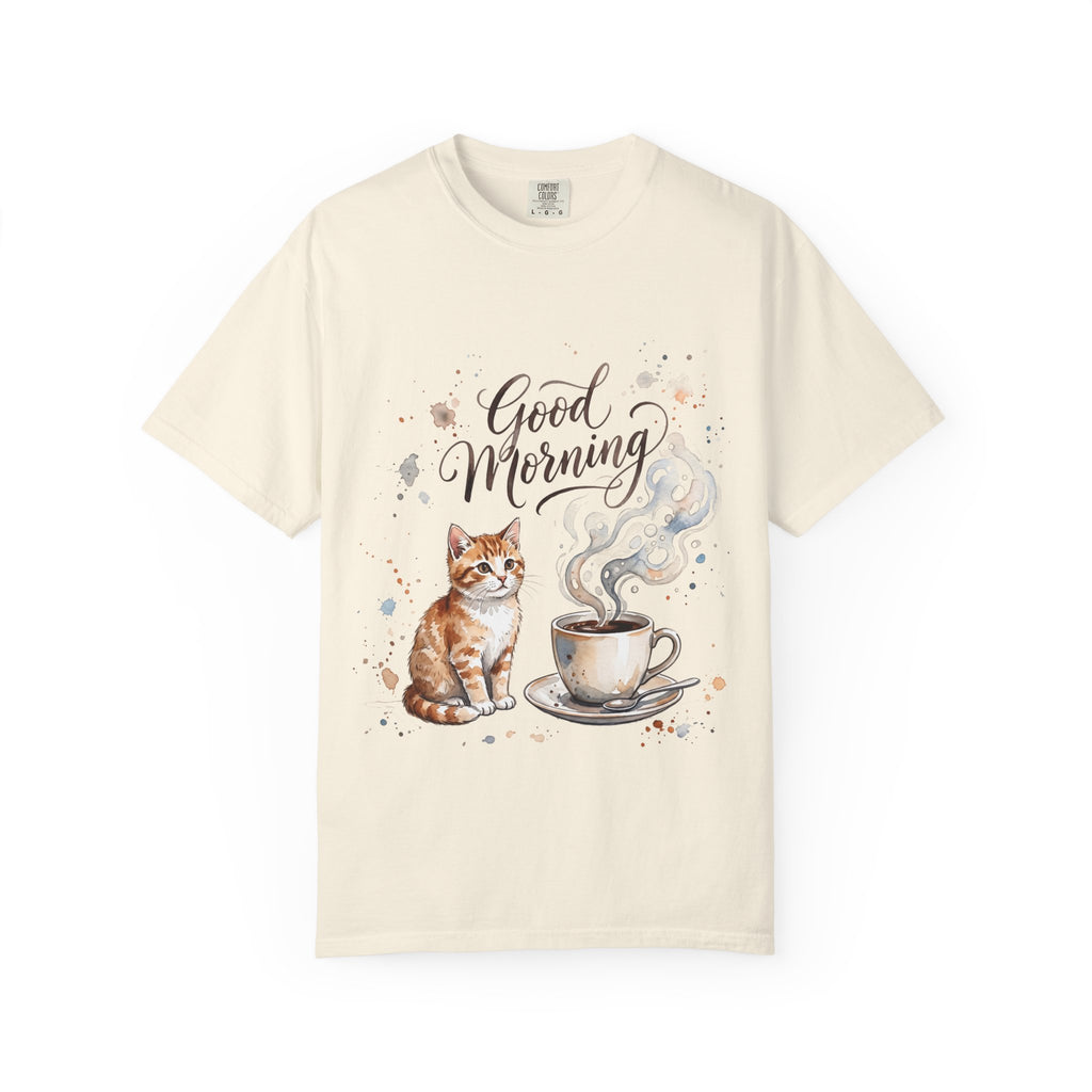 Good Morning Cat Coffee T-Shirt