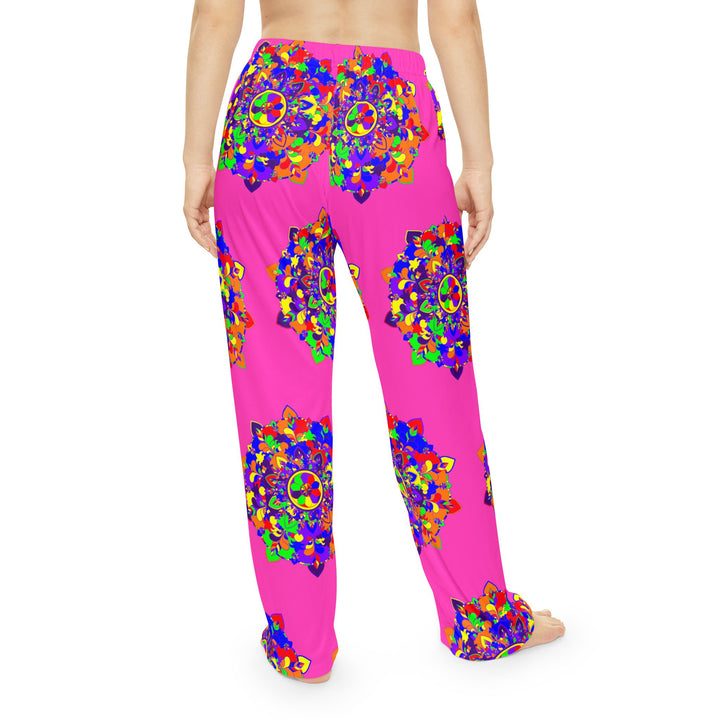 Pink Mandala Pajama Pants – Vibrant Sleep & Loungewear for Women