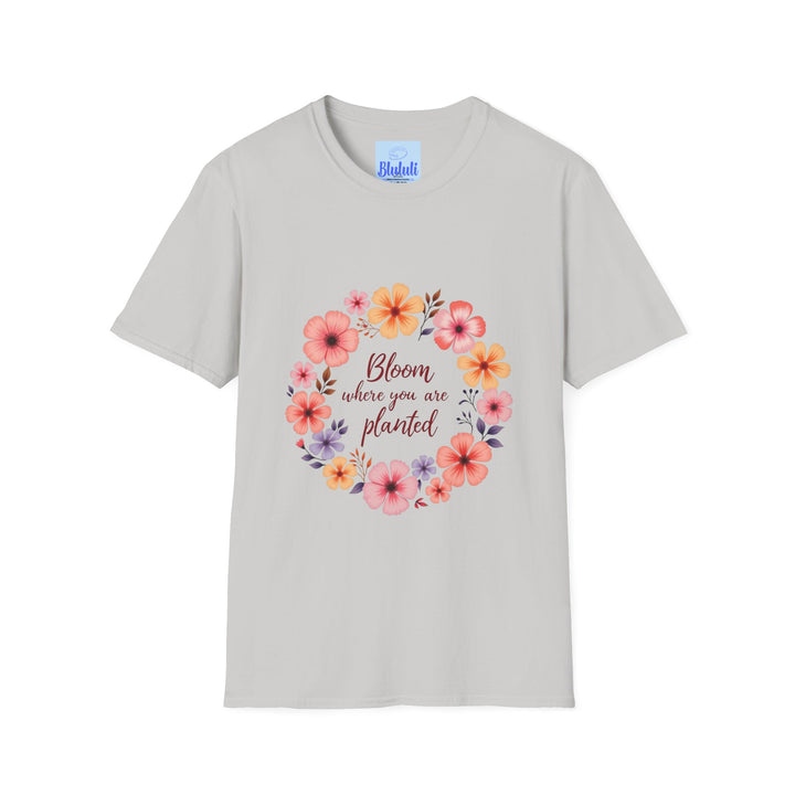 Floral mandala quote t-shirt featuring intricate design and inspiring message about beauty and nature