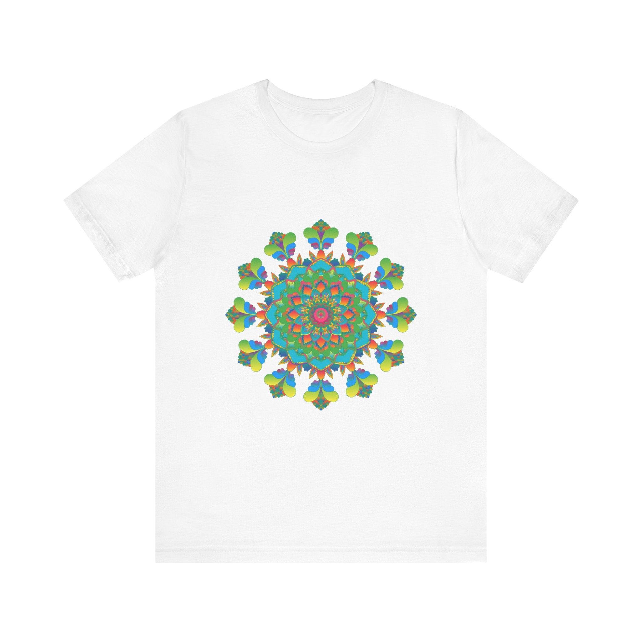 Colorful and vibrant Psychedelic Mandala Tie Dye T-Shirt with intricate design