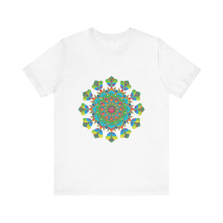 Colorful and vibrant Psychedelic Mandala Tie Dye T-Shirt with intricate design