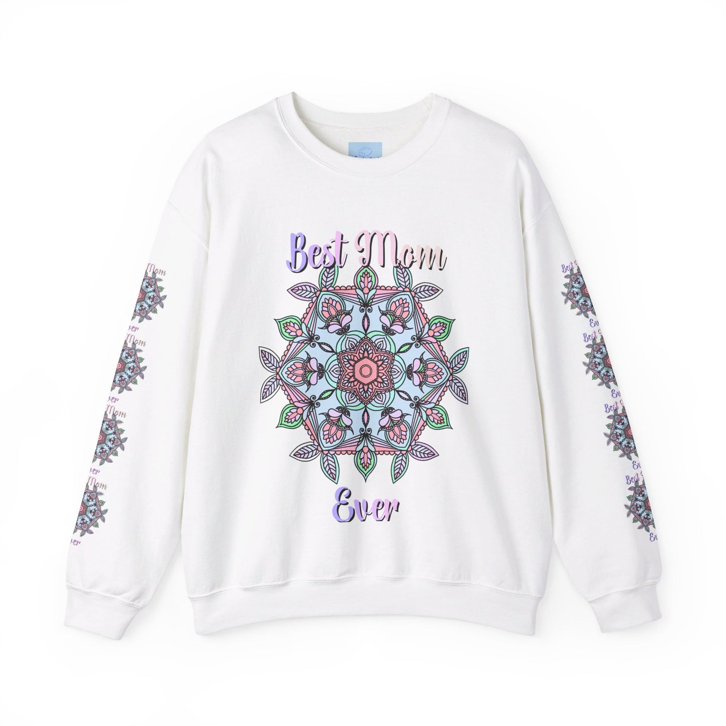 Cozy and stylish unisex crewneck sweatshirt with 'Best Mom Ever' design, perfect birthday gift for any mom