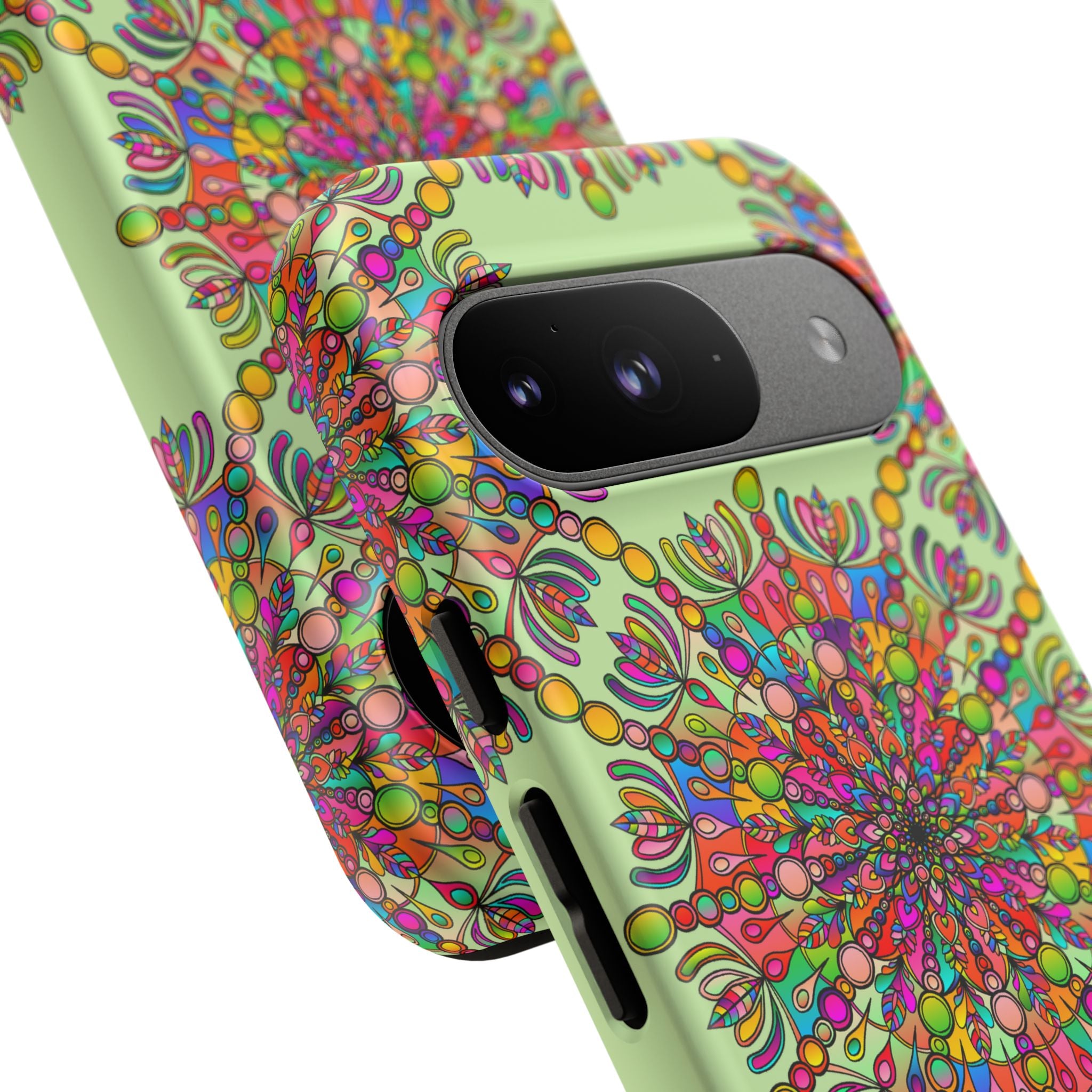 Custodia Vibrant Mandala per iPhone e Google Pixel | Custodie resistenti