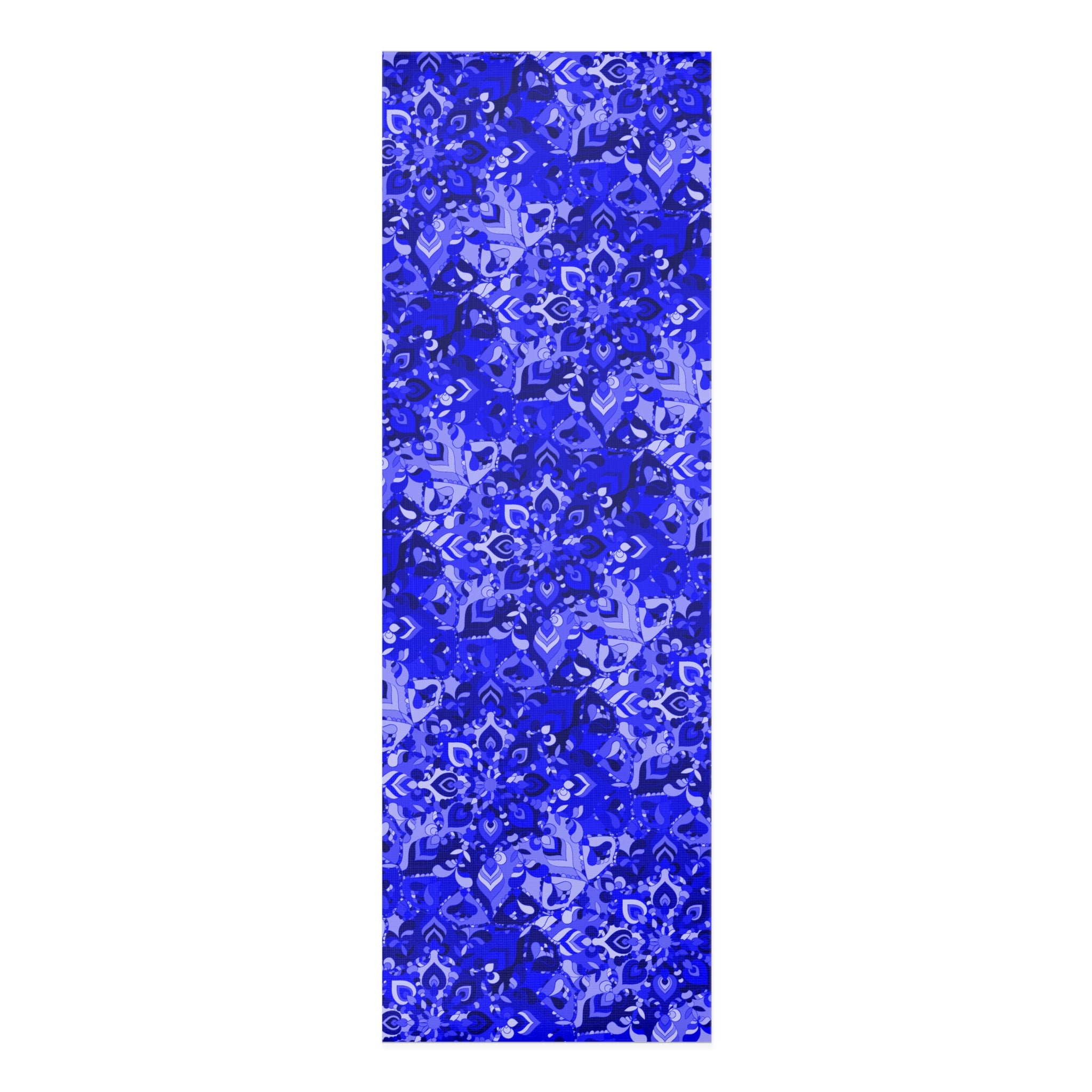 Foam Yoga Mat in Deep Ocean Blue - Supportive Anti-Slip Design