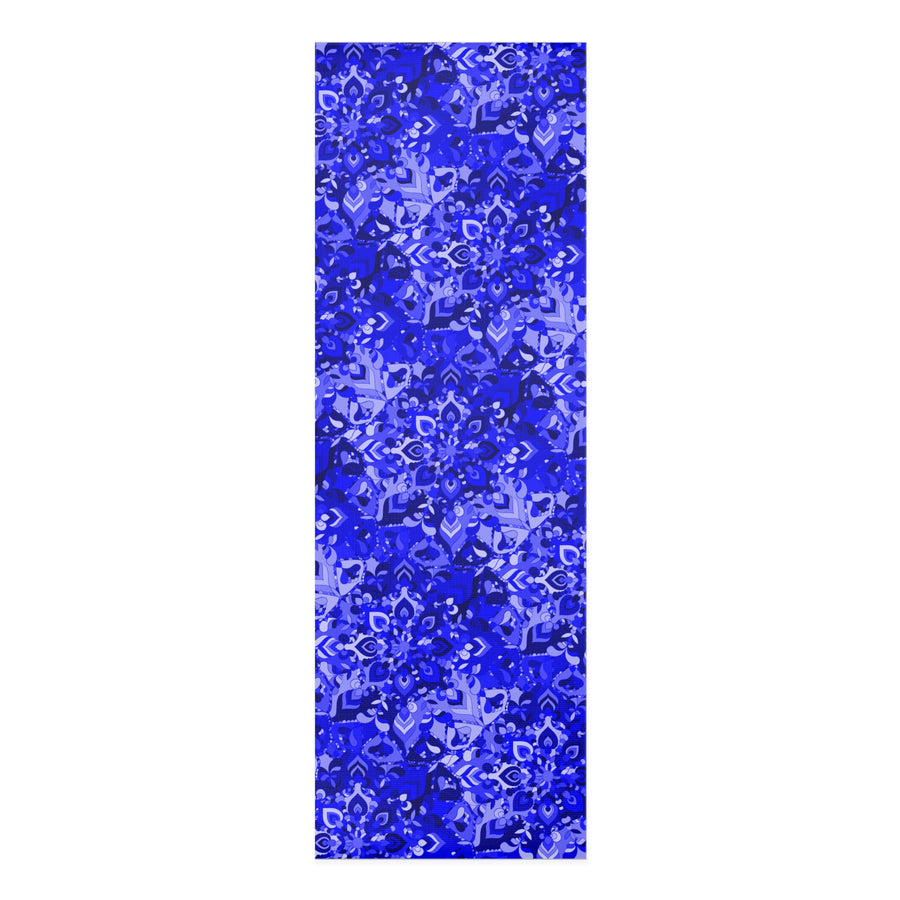 Foam Yoga Mat in Deep Ocean Blue - Supportive Anti-Slip Design