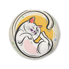 Cozy Crescent Cat Floor Pillow
