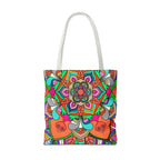 Colorful Mandala Tote Bag — Vibrant Boho All-Over Print Beach & Market Tote