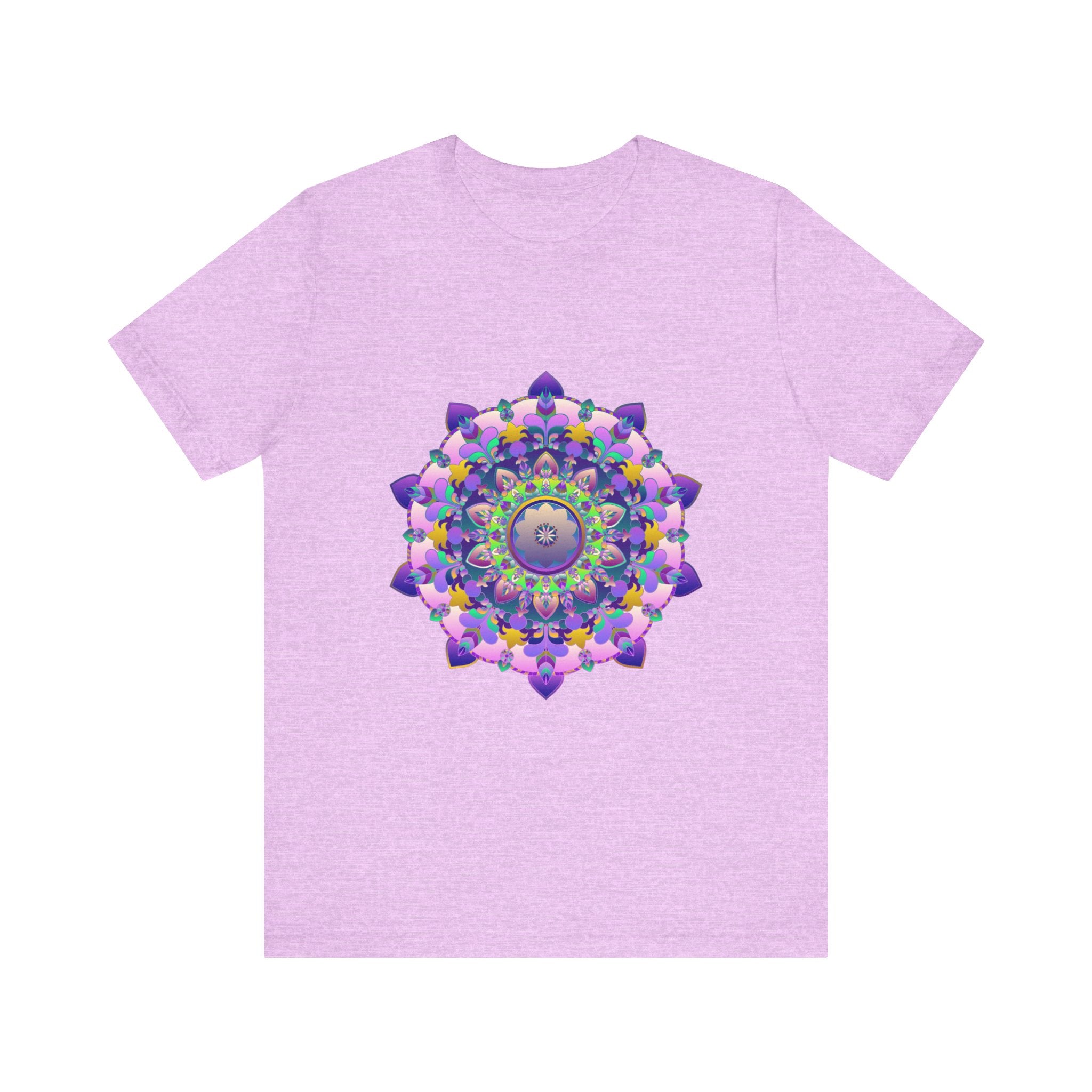 Vibrant Mandala Tee featuring an intricate and colorful design with vibrant hues and eye-catching patterns, perfect for adding a pop of color to your wardrobe